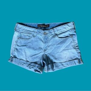 Express Jeans Light Wash Shorts